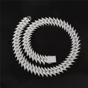 20mm Spiked Diamond Cuban Chain In 18K Gold